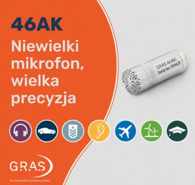 GRAS 46AK – nowy kompaktowy mikrofon pomiarowy
